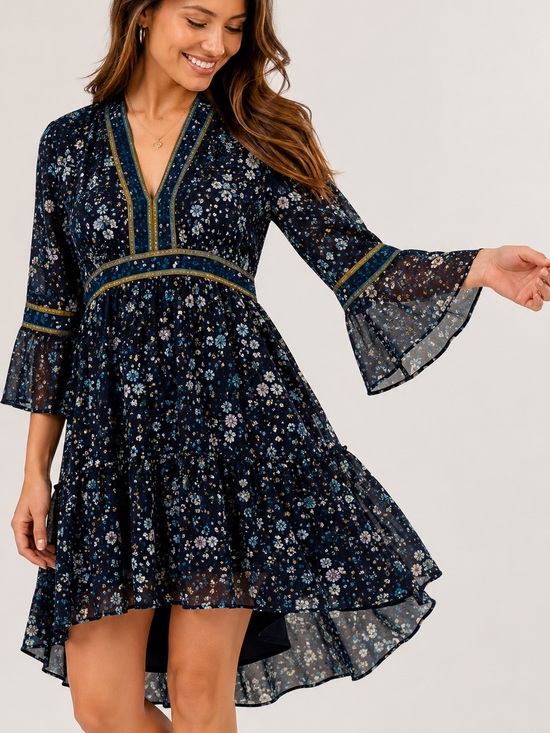 Chelsea & Violet Dresses & Skirts - Chelsea & Violet Floral Boho High Low Dress Size Small
